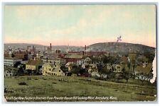 c1950's Birds Eye View Factory District Building Amesbury Massachusetts Postcard picture