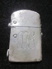 NASSAU Sterling Silver Lighter RARE PAT 1905 Vintage Push Button Petrol Lighter picture