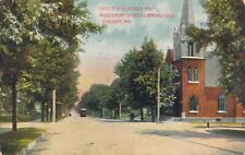 ELKHART IN - Castle U.B. Church and Middlebury Street Looking East Postcard-1910 picture