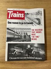 TRAINS - The Magazine of Railroading - April 1971 One Reason To Go To Canada  picture