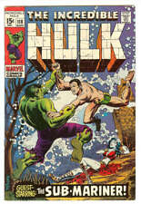 INCREDIBLE HULK #118 7.0 // BATTLE OF THE HULK VS THE SUB-MARINER MARVEL 1969 picture