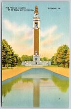 Carillon Bells War Memorial Richmond Virginia Tower Pool Reflection VNG Postcard picture