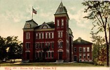 Warsaw NY Warsaw High School Building Old 1910s Vtg Postcard View Unused picture