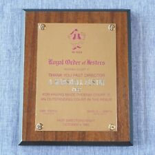 1985 Royal Order of Jesters Past Director's Night Plaque Phoenix Court 17 Award picture