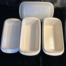 Vintage Tupperware Ultra 21 Loaf Pan Set with Add'l Loaf pan and airtight Seal picture
