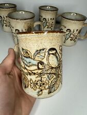 Vintage Rare Dunoon Ceramics Scotland Swallow Birds On A Branch Mug/ 5 Available picture
