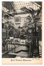 Interior Postcard of the Hotel Victoria in Wiesbaden, Germany - Unposted 1918 picture