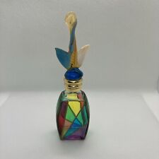 VTG Italian Perfume Bottle Hand Painted Art Glass, Murano Style. picture