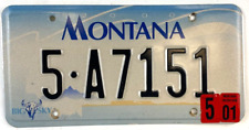 Vintage Montana 2001 Auto License Plate Lewis & Clark Co Garage Decor Collector picture