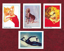 4 Insert Chase Hollywood Pinups Trading Cards 1995 2 Alberto Vargas & two others picture