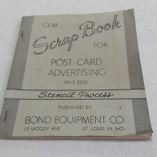 Vintage GEM Scrapbook for Postcard Advertising Stencil Clipart Booklet (1939) picture