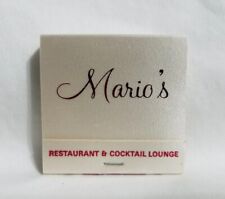 Vintage Mario's Italian Restaurant Lounge Matchbook Ocean City MD Advertising picture