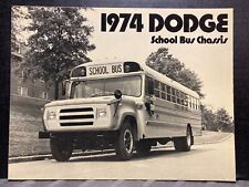 ORIGINAL VINTAGE BROCHURE 1974 DODGE TRUCKS SCHOOL BUS CHASSIS picture