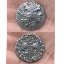 Rare Unique Beautiful Roman Greek Era Double Faces Sliver Plated Coins picture