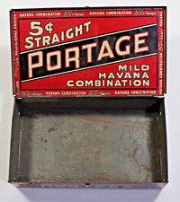 VINTAGE PORTAGE METAL CIGAR BOX-HAVANA COMBINATION 5 CENTS.. picture