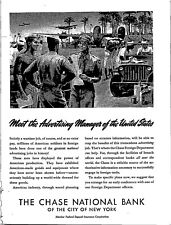 VINTAGE 1945 THE CHASE NATIONAL BANK WWII ERA PRINT AD picture