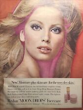 Revlon Moon Drops Facecare Moisture-Plus Skincare Cream Vintage Print Ad 1970 picture