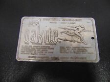 Vintage Oakite Magic Silver Cleaning Plate sign 5 1/2 x 3