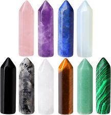 QINJIEJIE 10 PCS Healing Crystals Wands Mini Crystal Multi-colored - 10pcs  picture