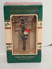 Enesco North Pole Lineman Hanging Ornament in Box 558834, Vintage 1988 picture
