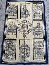 Vintage University Of Oxford - Irish linen tea towel - Never Used picture
