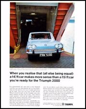 1966 1967 Triumph 2000 UK Vintage Advertisement Print Art Car Ad D130 picture