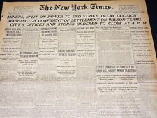 1919 DECEMBER 10 NEW YORK TIMES - MINERS DELAY DECISION TO END STRIKE - NT 7951 picture