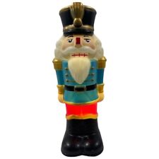 Holiday Time 11” Illuminated Blow Mold Tabletop Nutcracker #807674 picture