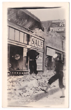 Long Beach CA 1933 Earthquake Ruins Sailors Search Debris For Bodies RPPC picture