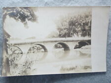 Antique The Bridge At The Falls, Cascade, Iowa Real Photo Postcard 1908 picture