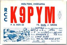 1968 QSL Radio Card Code K9PYM Holton Indiana Amateur Station Posted Postcard picture