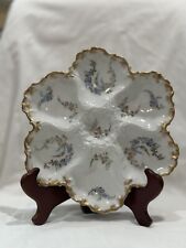 Antique Limoges Guilt 20th century 6 Well Oyster Plate picture