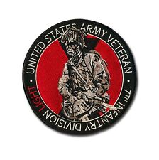 7th Infantry Division - Lightfighter Kneeling - 5 inch embroidered patch w/ wax picture