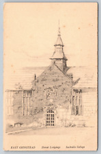 EAST GRINSTEAD Dorset Lodgings Sackville College Sketch Vintage Postcard picture