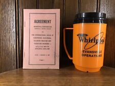 Vintage Whirlpool Union Employee Agreement Book Evansville Indiana & Mug LOT picture