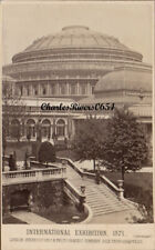 1871 LONDON STEREOSCOPIC CDV ROYAL ALBERT HALL INTERNATIONAL EXHIBITION  #B1820 picture