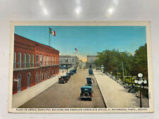 Vintage Postcard Plaza De Armas Consulate Office Matamoros Tamps Mexico 1920s 5h picture