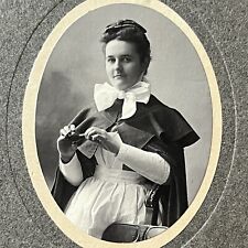 Antique Cabinet Card Photograph Beautiful Woman Occupational Nurse Rochester NY picture