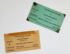 1940 1941 Duke Univ Women's College Chapel Hill NC May Day Festival Vtg Card picture