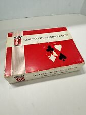 1947 Kem American Horses Plastic Playing Cards w Service Card & Box USA - READ picture