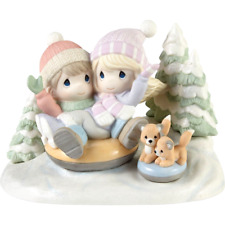 ღ New PRECIOUS MOMENTS Figurine SNOWDRIFT Love Couple Limited Edition 231036 picture