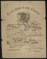 Photo of Certificate,Discharge Cornelius V. Moore,100th New York Volunteers,1865 picture
