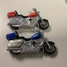 Lot Of 2 2006 Motorcycle Lighters Red & Blue Untested But In Great Shape picture