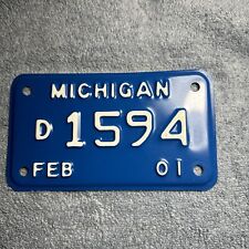  2001 Michigan Motorcycle Dealer License Plate D1594 picture
