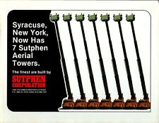Original Sutphen Corp. Firefighting Apparatus Photo Promo Syracuse NY Aerial  picture