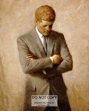 PRESIDENT JOHN F. KENNEDY REPRINT OF OFFICIAL PAINTING - 8X10 PHOTO (MW445) picture