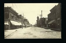 Monticello Iowa IA 1913 RPPC First Street East, Clothing, Hardware, Realty, MORE picture