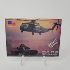 DESERT STORM PROMO CARD M60-A1 TANK/CH-53 HELICOPTER DSI GULF WAR 1991 picture