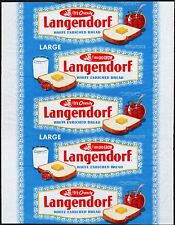 Vintage bread wrapper LANGENDORF dated 1954 California and Oregon new old stock picture