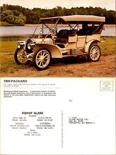 1908 Packard Vintage Car 6x9 Bishop Glass Advertising Postcard c1940s picture